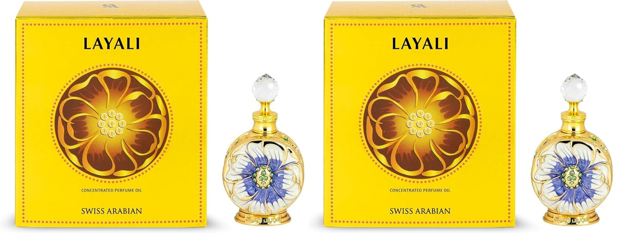 Swiss Arabian Layali Rouge – Productos de lujo de Dubai – Fragancia de aceite de perfume personal de larga duración – Un aroma seductor – 0.5 onzas