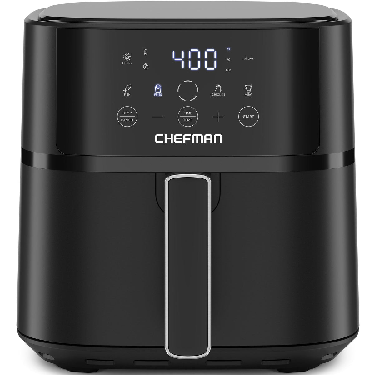Chefman Air Fryer – 4 QT Compact Airfryer for Quick & Easy Meals, Features Hi-Fry Technology for Extra Crisp, Easy-View Window, Touch Controls with 4 Presets, Nonstick & Dishwasher Safe Basket - Black