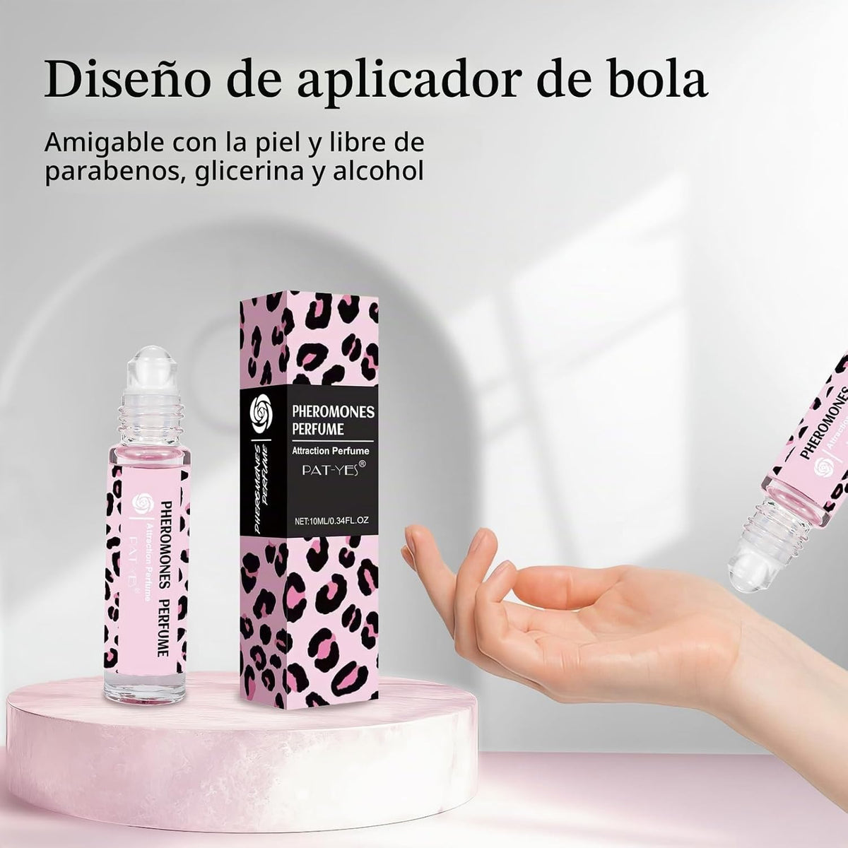 Perfumes con feromonas para mujeres, aceite de perfume roll on de larga duración 0.34 fl.oz (10ml) | (0.3 fl oz)