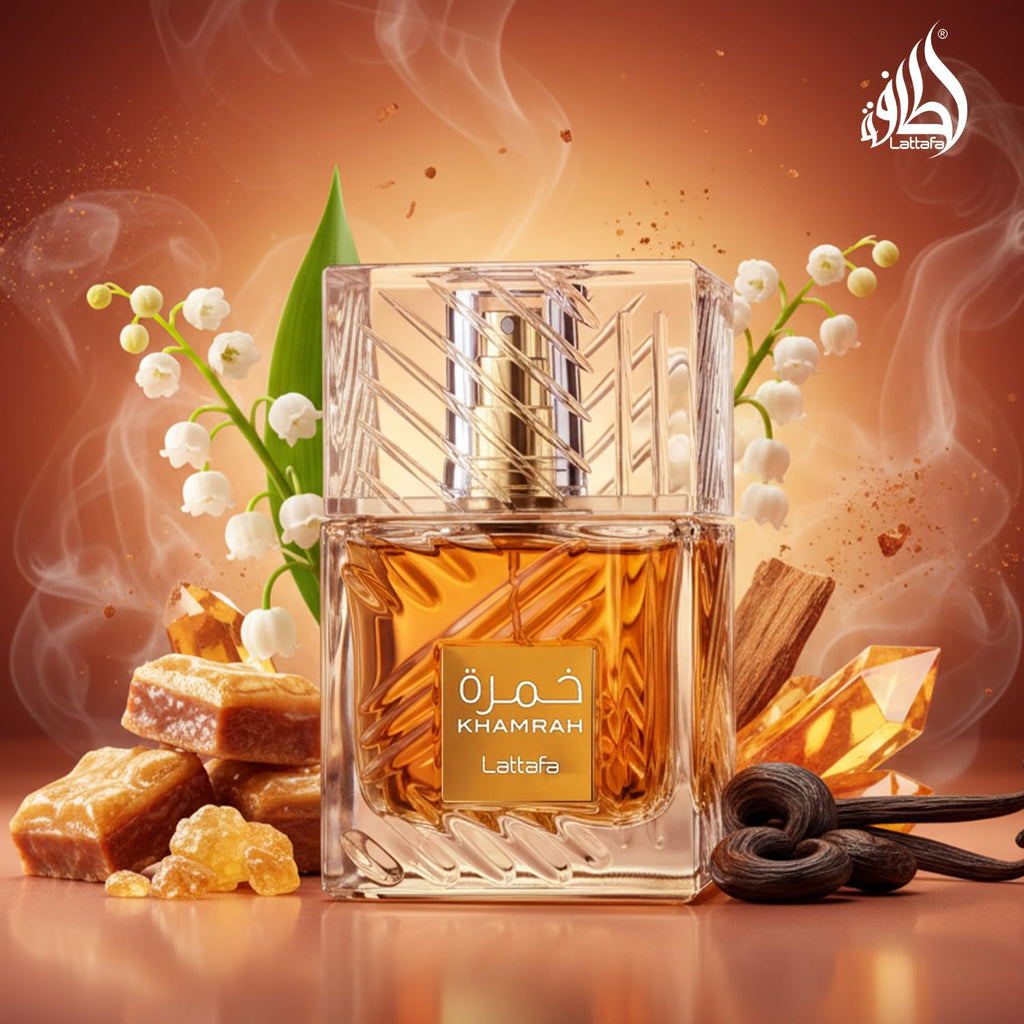 Lattafa Khamrah - Vainilla, picante cálido, ámbar, canela - Perfume Eau de Parfum de larga duración para unisex, 3.40 onzas / 100 ml | Fragancia unisex de larga duración, 3.40 onzas / 100 unisex, fragancia de larga duración, 3.40 onzas / 3.4 fl oz