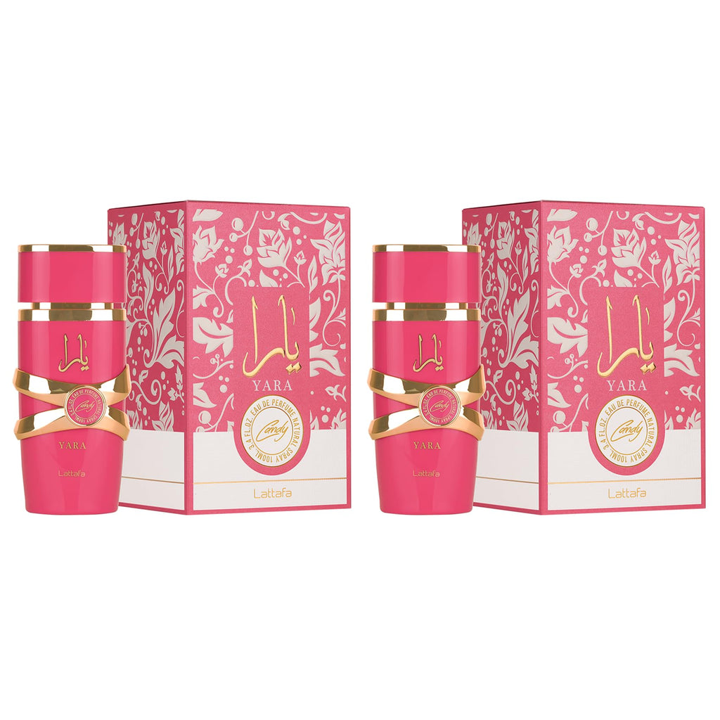Lattafa Yara Candy - Vainilla, Frutal, Cítrico, Floral - Eau de Parfum Fragancia de Larga Duración para Mujeres, 3.40 Onzas / 100 ml