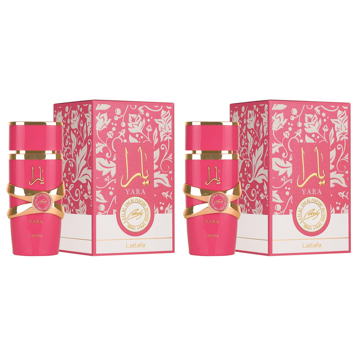 Lattafa Yara Candy - Vainilla, Frutal, Cítrico, Floral - Eau de Parfum Fragancia de Larga Duración para Mujeres, 3.40 Onzas / 100 ml