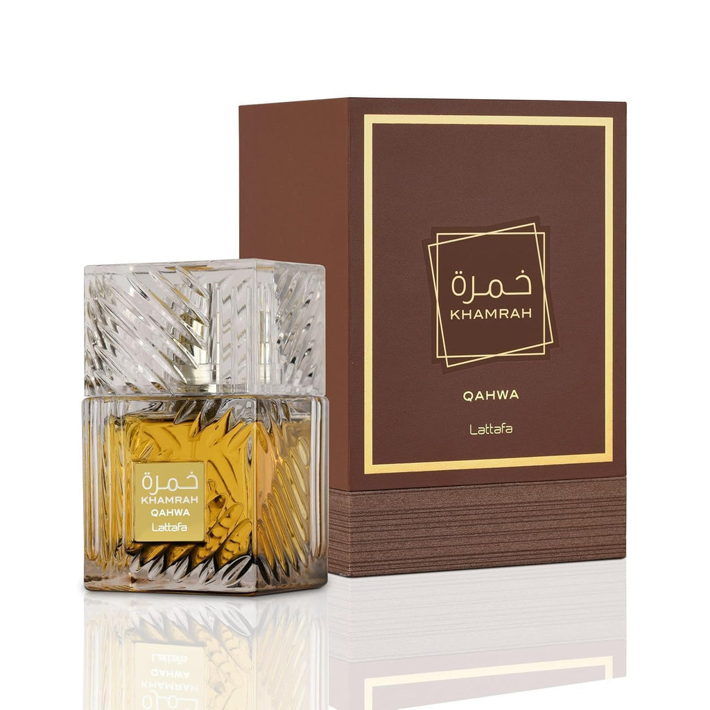 Lattafa Khamrah - Vainilla, picante cálido, ámbar, canela - Perfume Eau de Parfum de larga duración para unisex, 3.40 onzas / 100 ml | Fragancia unisex de larga duración, 3.40 onzas / 100 unisex, fragancia de larga duración, 3.40 onzas / 3.4 fl oz