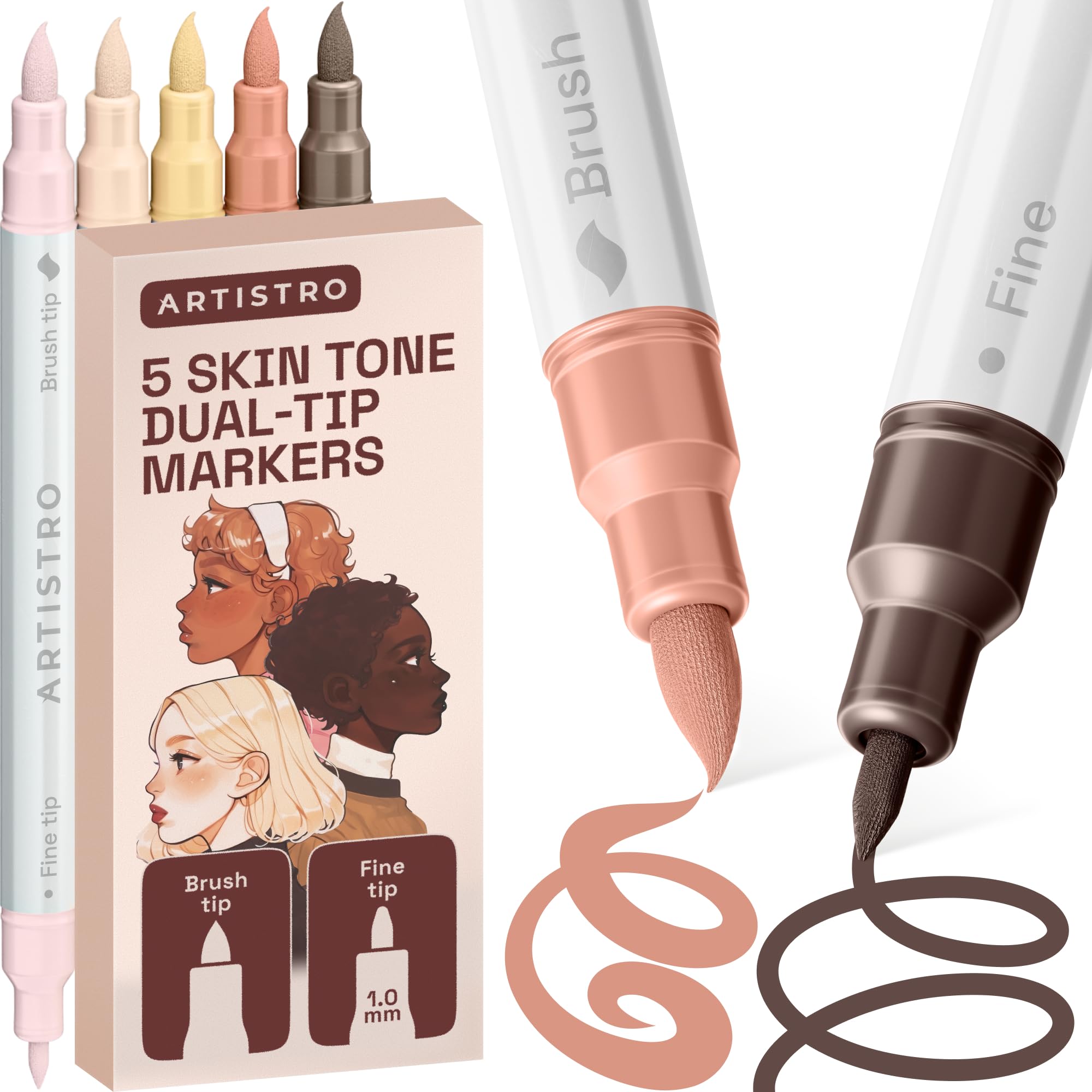 ARTISTRO 36 rotuladores de pintura acrílica de doble punta para dibujo | For Fabric, Rock, Glass, Wood, & Molds, Arts & Crafts Gift for Adults, Teens, & Kids, Classroom Must Haves & School Supplies
