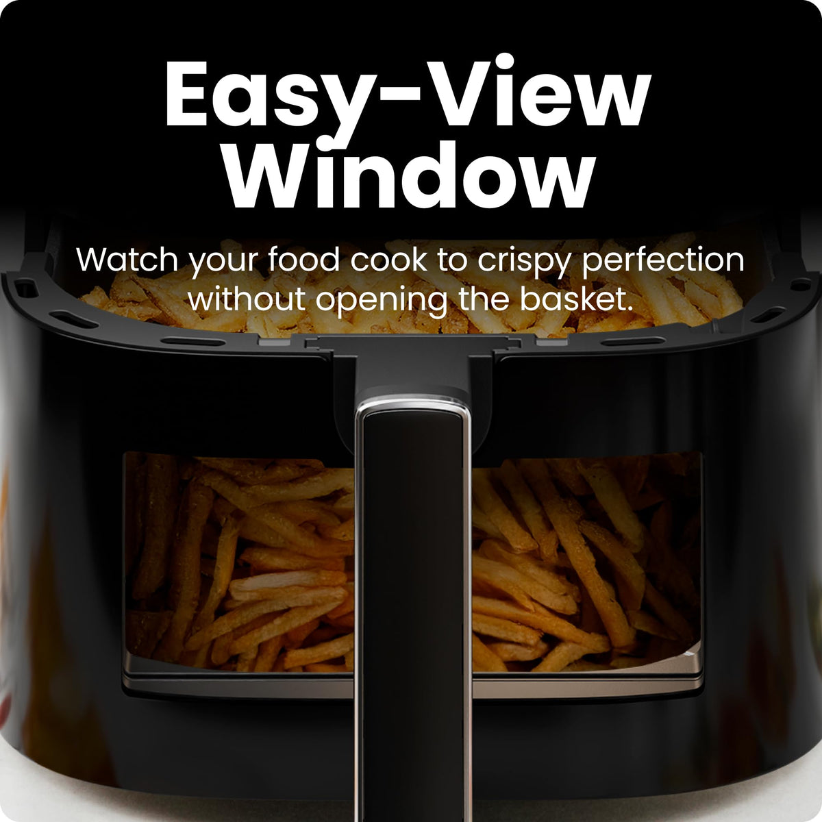 Chefman Air Fryer – 4 QT Compact Airfryer for Quick & Easy Meals, Features Hi-Fry Technology for Extra Crisp, Easy-View Window, Touch Controls with 4 Presets, Nonstick & Dishwasher Safe Basket - Black