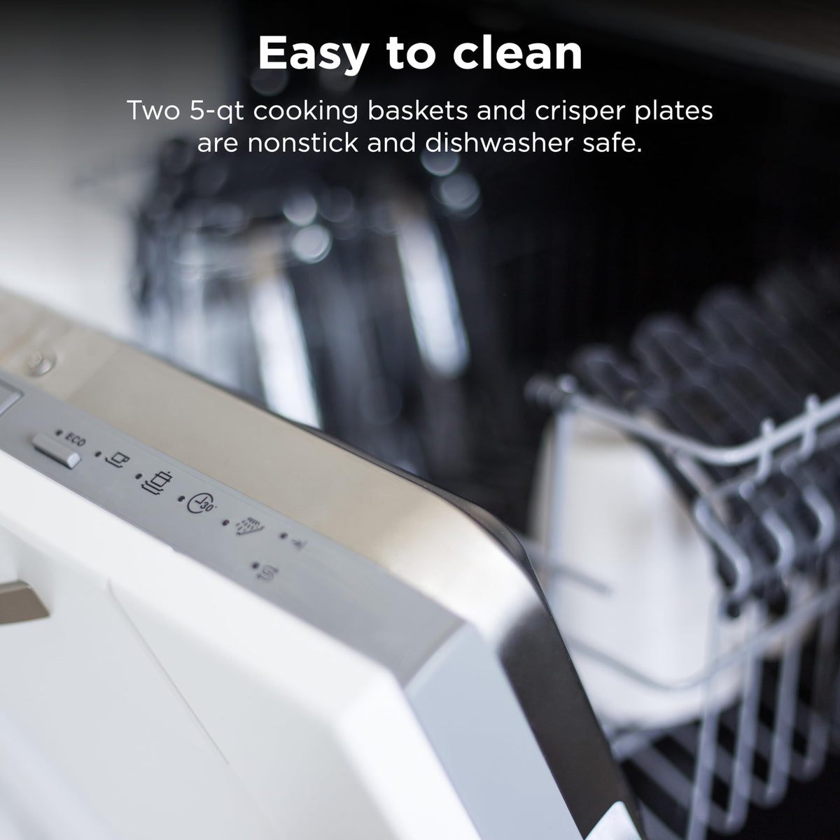 Ninja DZ201 Foodi 8 Quart 6-in-1 DualZone 2-Basket Air Fryer with 2 Independent Frying Baskets, Match Cook & Smart Finish to Roast, Broil, Dehydrate & More for Quick, Easy Meals, Grey | Air fry, roast, broil, bake, reheat, dehydrate, 2 independent baskets