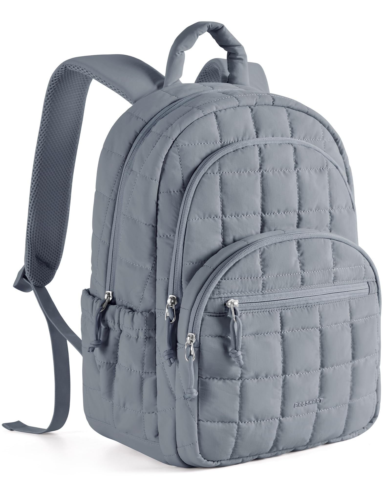 BAGSMART - Mochila de viaje para mujer, mochila universitaria para laptop de 15.6 pulgadas, color negro | Fits 15.6" Laptop, Personal Carry-on Size with Trolley Sleeve, Quilted Style for College Nurse Teacher, Water-Resistant
