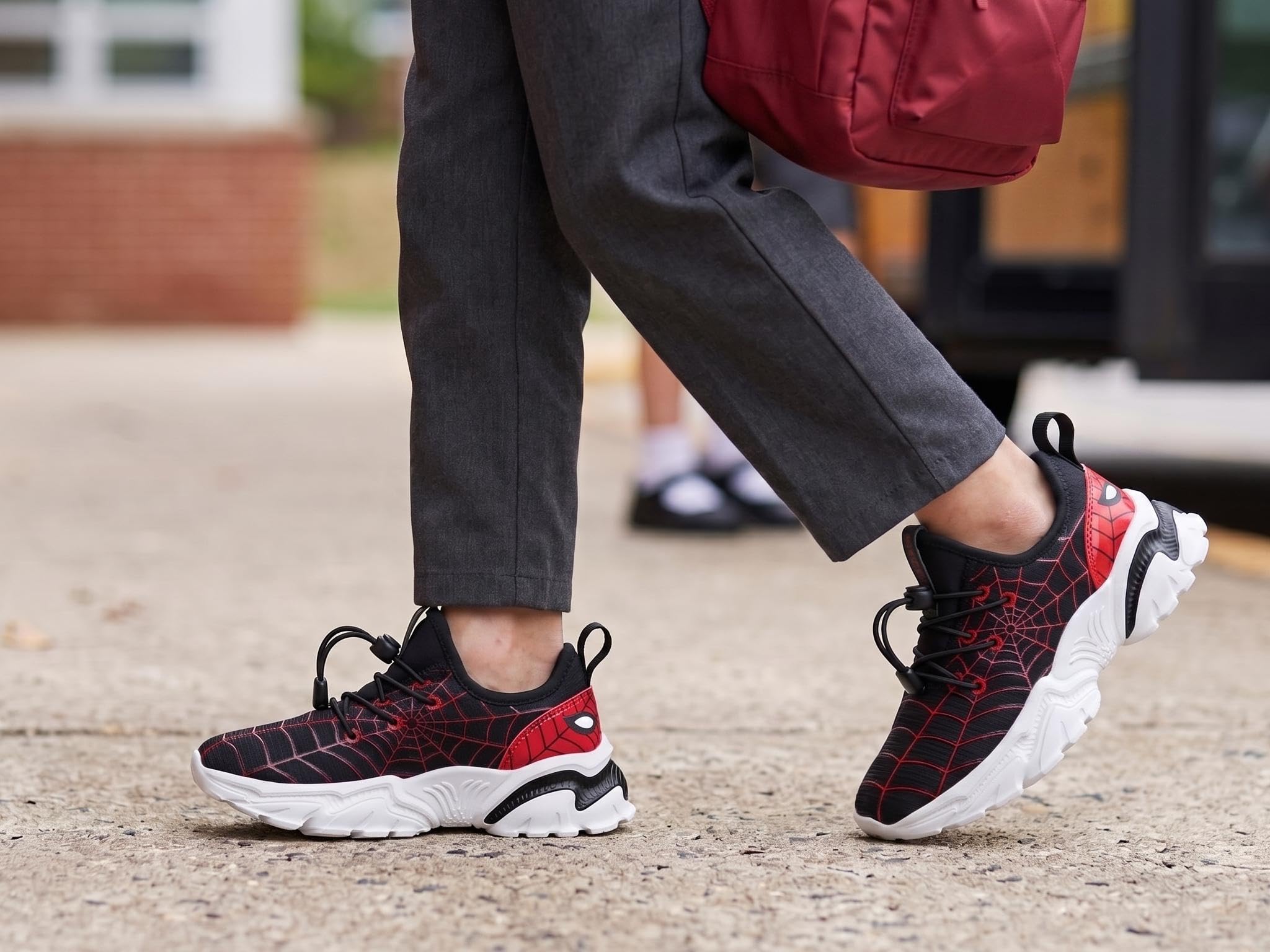 BRONAX Zapatos de tenis para niños pequeños/grandes | Zapatillas cómodas y ligeras para niños | Sin cordones, parte superior de malla transpirable, suave, cómodo, zapatos para niños, caminar, uso diario, deportes, correr