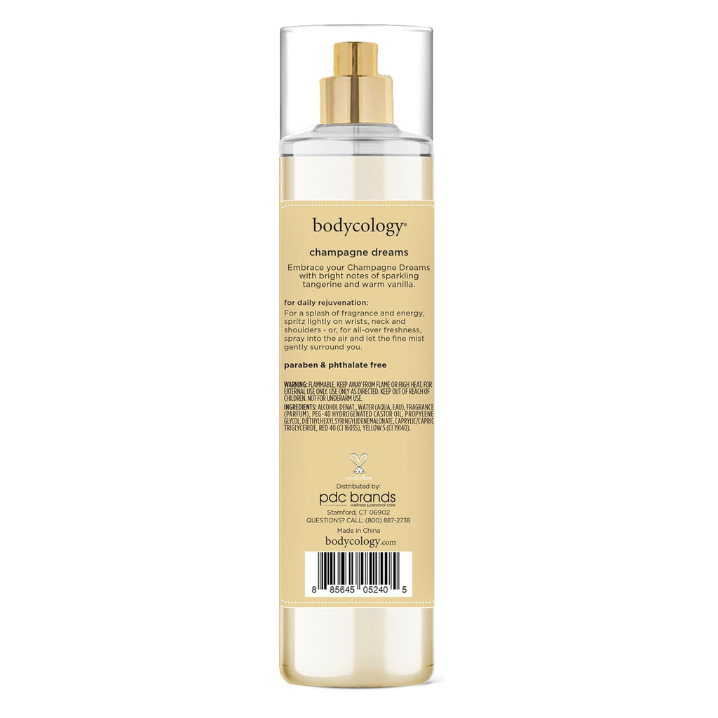 Bodycology Bruma corporal de fragancia de larga duración, Flor de cerezo, 8 fl oz