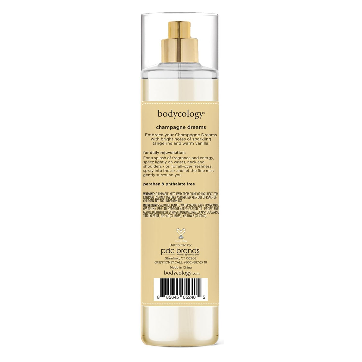 Bodycology Bruma corporal de fragancia de larga duración, Flor de cerezo, 8 fl oz