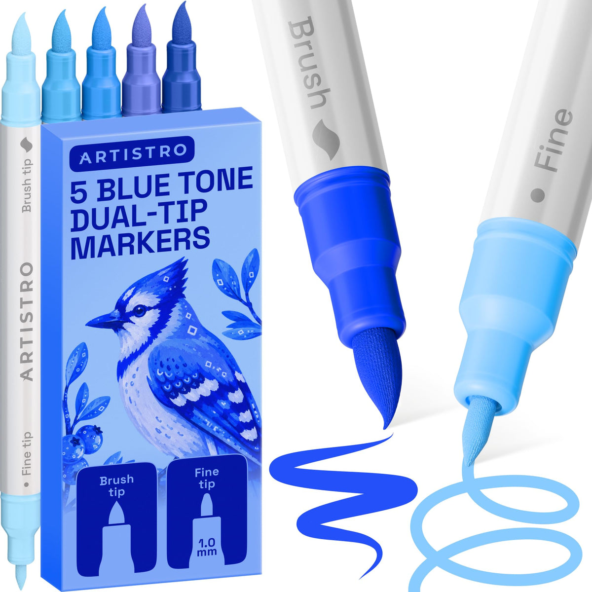 ARTISTRO 36 rotuladores de pintura acrílica de doble punta para dibujo | For Fabric, Rock, Glass, Wood, & Molds, Arts & Crafts Gift for Adults, Teens, & Kids, Classroom Must Haves & School Supplies