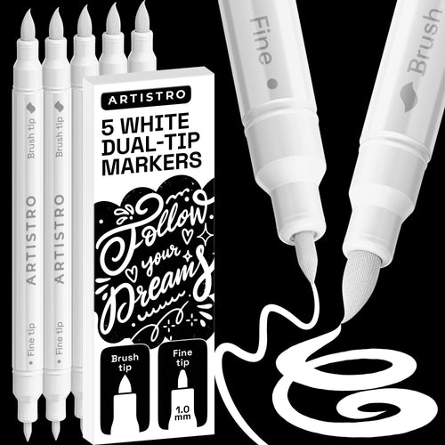 ARTISTRO 36 rotuladores de pintura acrílica de doble punta para dibujo | For Fabric, Rock, Glass, Wood, & Molds, Arts & Crafts Gift for Adults, Teens, & Kids, Classroom Must Haves & School Supplies