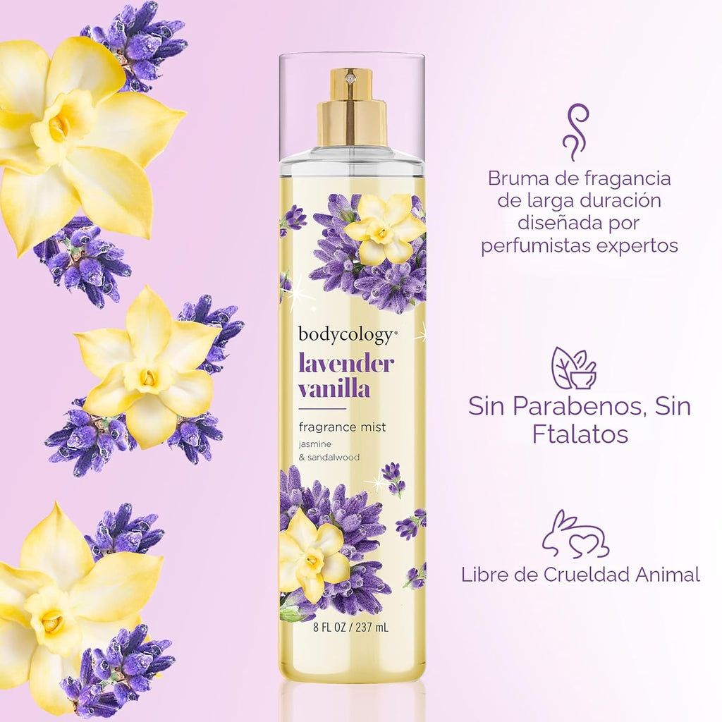 Bodycology Bruma corporal de fragancia de larga duración, Flor de cerezo, 8 fl oz