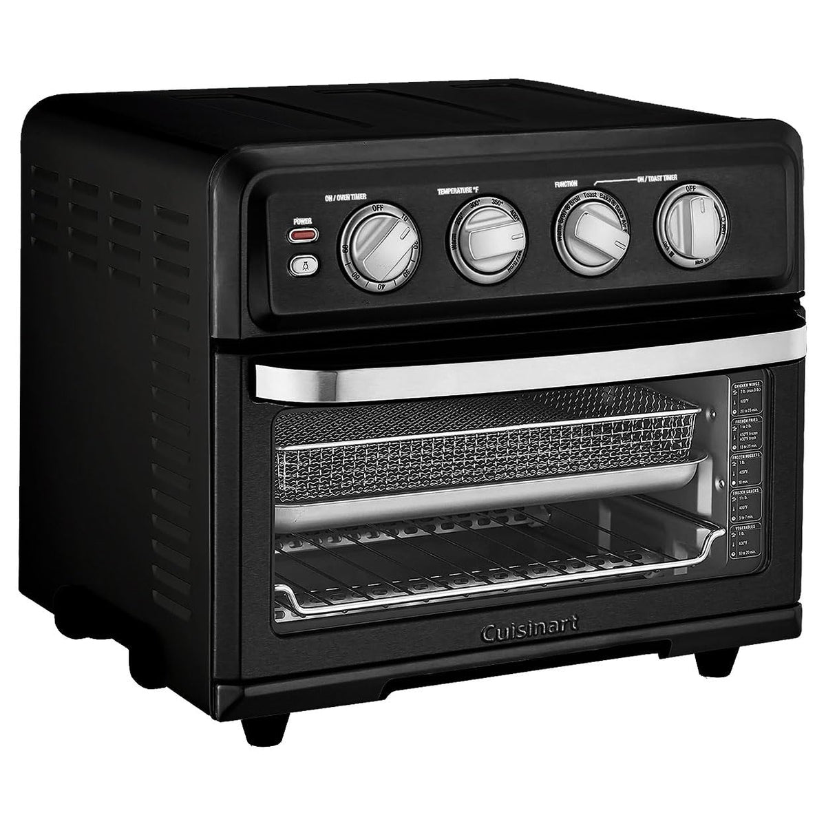 Cuisinart Air Fryer Toaster Oven, 1800W, 8-in-1 with Air Fry, Convection, Broil & Warm, 0.6 Cubic Feet, 60-Minute Timer, TOA-70NAS, Stainless Steel | 1800W power, 0.6 cu. ft. capacity, convection, broil and warm modes, 60-minute timer