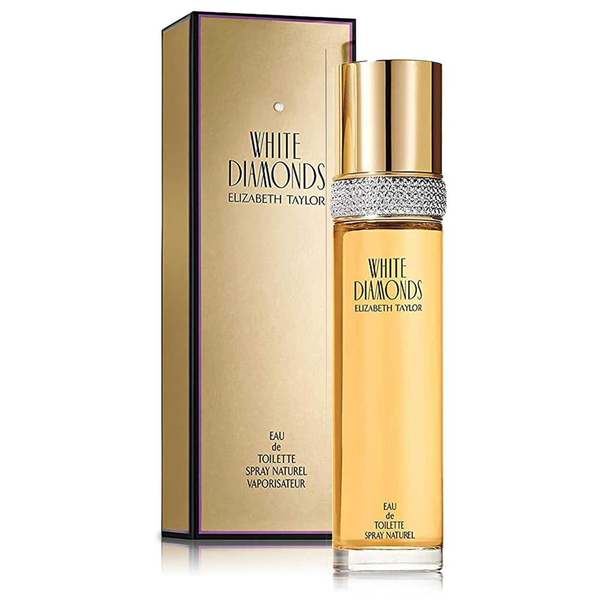Elizabeth Taylor White Diamonds Perfume para mujer, fragancia floral de larga duración, Eau de Toilette EDT en aerosol, regalo para ella, 3.3 fl oz | Eau de toilette chypre floral para mujer. Perfume con notas de lirio, neroli, ámbar cálido y sándalo.