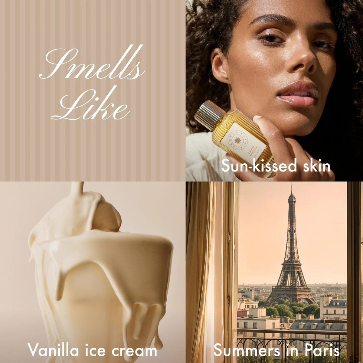 Summer Fridays Sunlit Vanilla Eau de Parfum – Perfume de vainilla caliente para mujer – Fragancia versátil con notas de caramelo + bergamota – Eau de Parfum delicado y duradero – Vegano (0.3 fl oz)