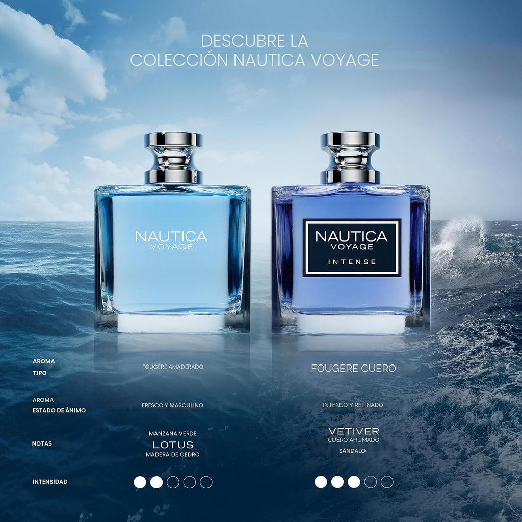 Nautica Voyage Eau de Toilette para hombre, 6.7 fl oz (200 ml) | Paquete de 1, notas de manzana, madera de cedro, loto de agua, almizcle, larga duración, fragancia diaria