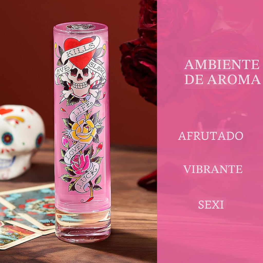 Christian Audigier Ed Hardy - Perfume para mujer, 3.4 fl. oz. EDP Spray | Eau de Parfum para mujer. Perfume con cálidas notas ámbar y un aroma duradero.