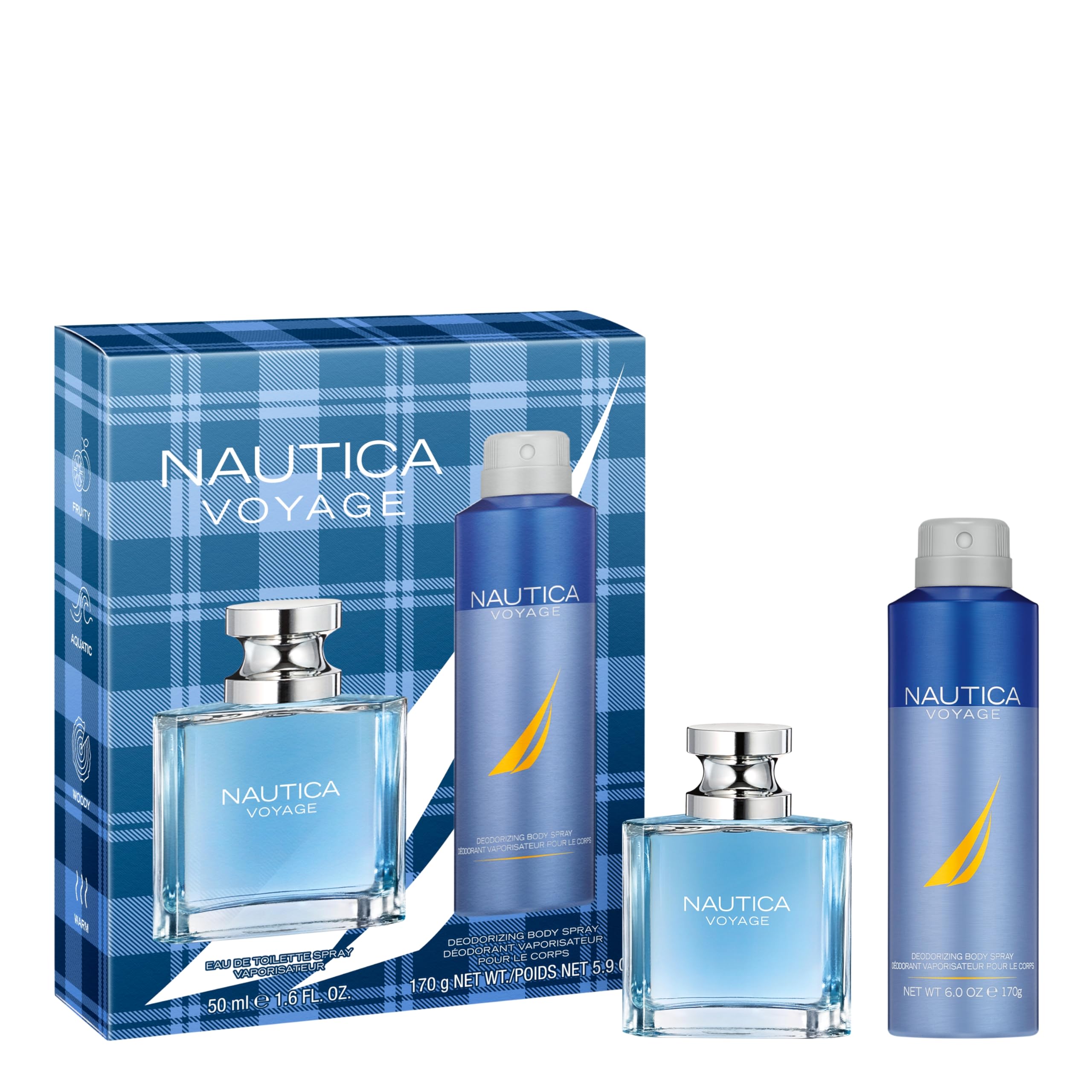 Nautica Voyage Eau de Toilette para hombre, 6.7 fl oz (200 ml) | Paquete de 1, notas de manzana, madera de cedro, loto de agua, almizcle, larga duración, fragancia diaria