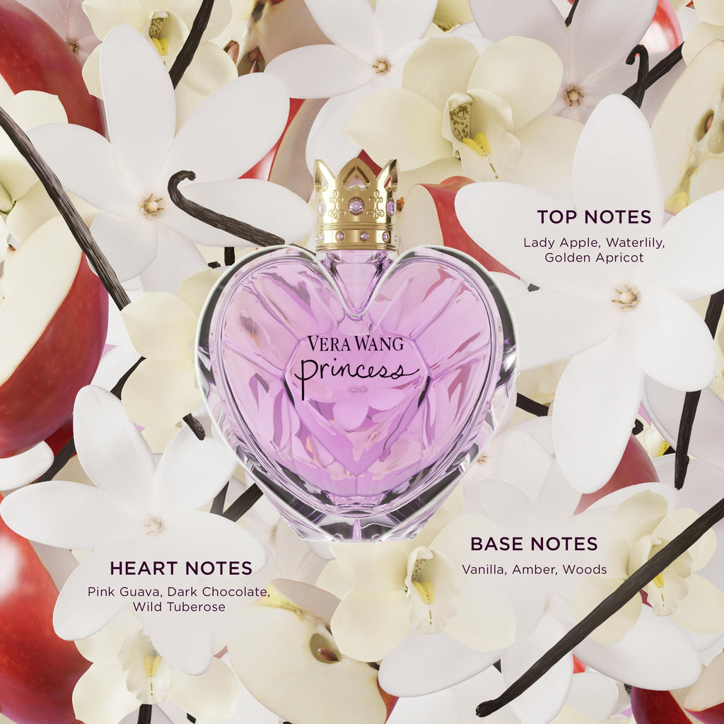 Vera Wang Princess Eau de Toilette 100 ml (Paquete de 1), Notas de Manzana, Guayaba y Vainilla, Fragancia para Mujer, de Larga Duración, Fragancia para Todos los Días, Tamaño de Viaje | Notas de manzana, quava y vainilla, de larga duración, fragancia diar