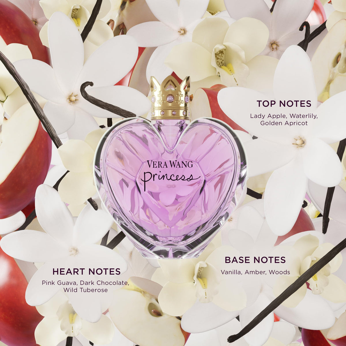 Vera Wang Princess Eau de Toilette 100 ml (Paquete de 1), Notas de Manzana, Guayaba y Vainilla, Fragancia para Mujer, de Larga Duración, Fragancia para Todos los Días, Tamaño de Viaje | Notas de manzana, quava y vainilla, de larga duración, fragancia diar