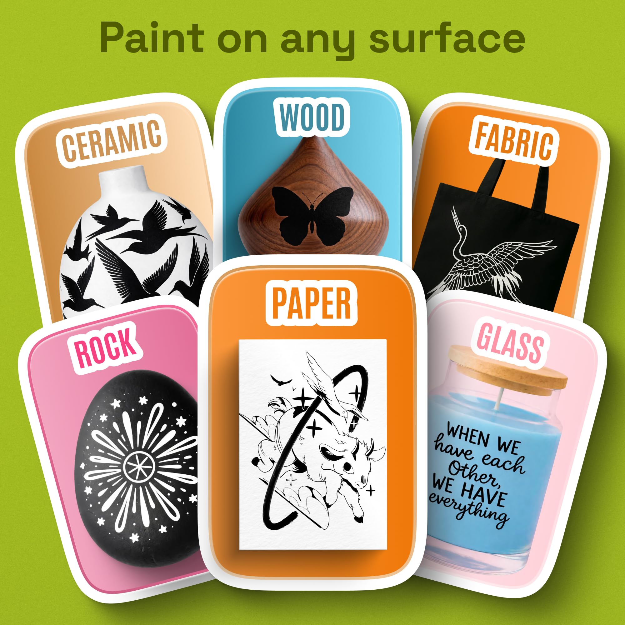 ARTISTRO 36 rotuladores de pintura acrílica de doble punta para dibujo | For Fabric, Rock, Glass, Wood, & Molds, Arts & Crafts Gift for Adults, Teens, & Kids, Classroom Must Haves & School Supplies
