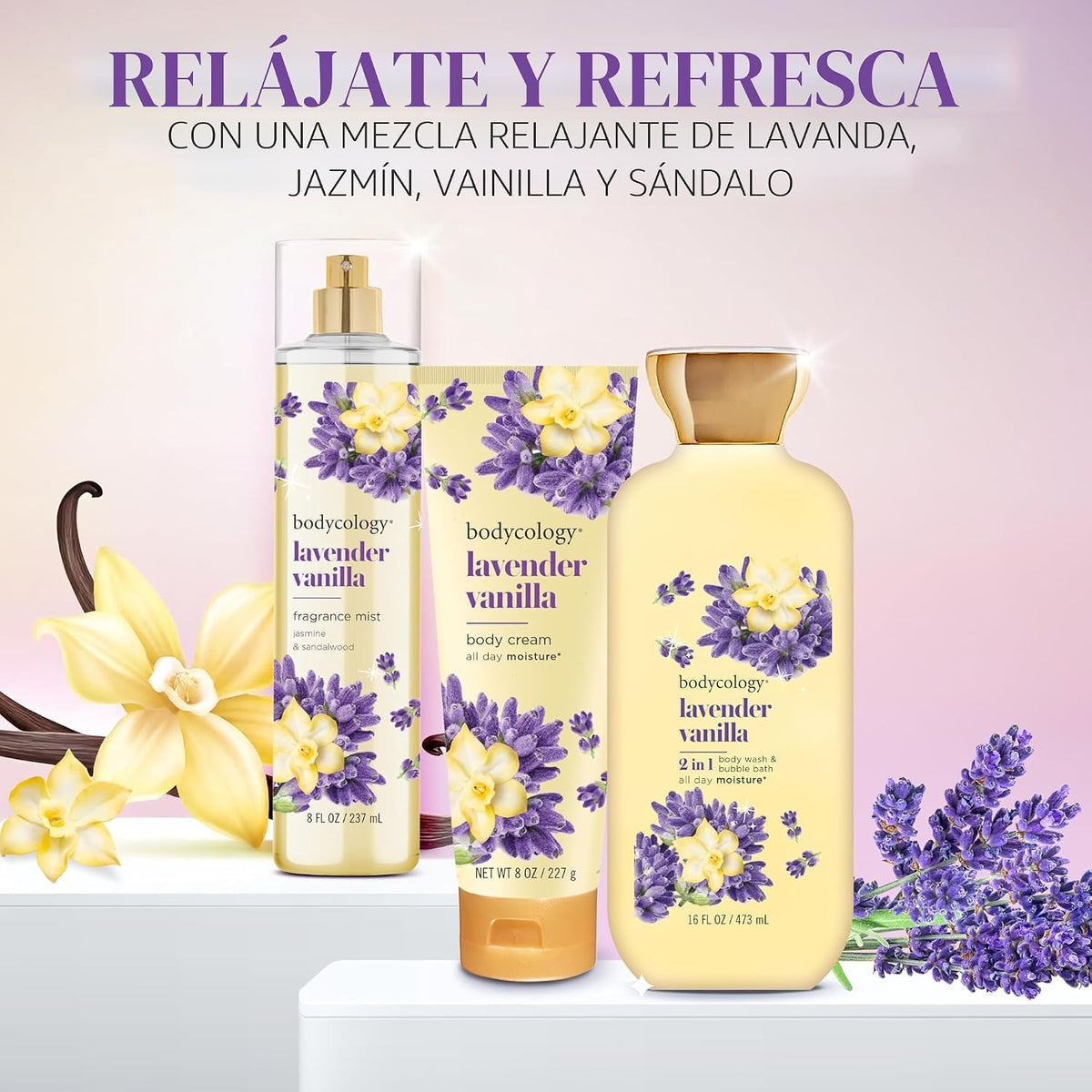 Bodycology Bruma corporal de fragancia de larga duración, Flor de cerezo, 8 fl oz