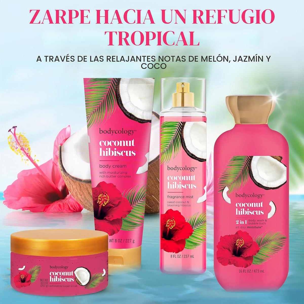 Bodycology Bruma corporal de fragancia de larga duración, Flor de cerezo, 8 fl oz