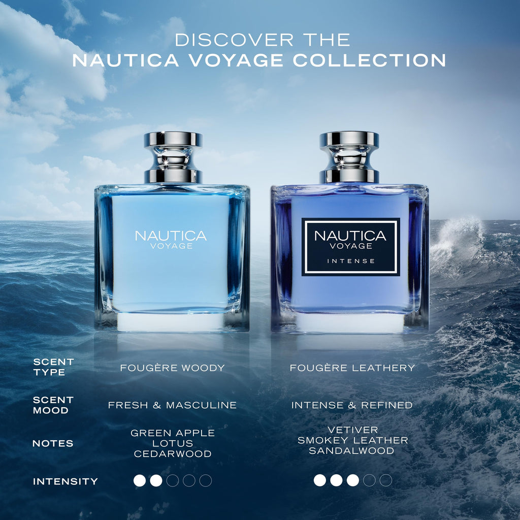 Nautica Voyage Eau de Toilette para hombre, 6.7 fl oz (200 ml) | Paquete de 1, notas de manzana, madera de cedro, loto de agua, almizcle, larga duración, fragancia diaria