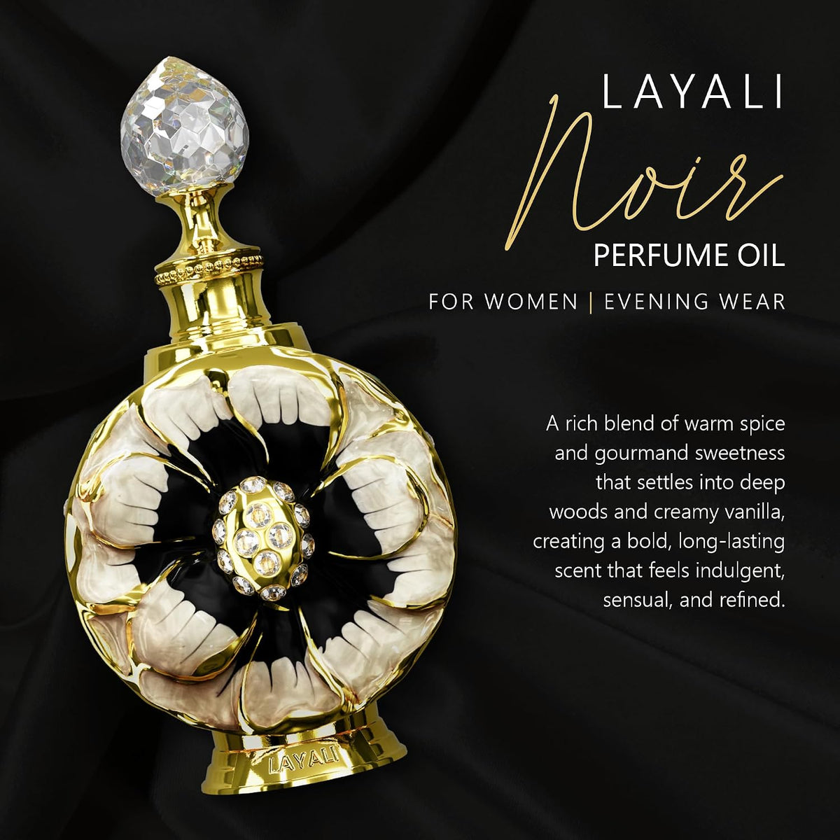 Swiss Arabian Layali Rouge – Productos de lujo de Dubai – Fragancia de aceite de perfume personal de larga duración – Un aroma seductor – 0.5 onzas