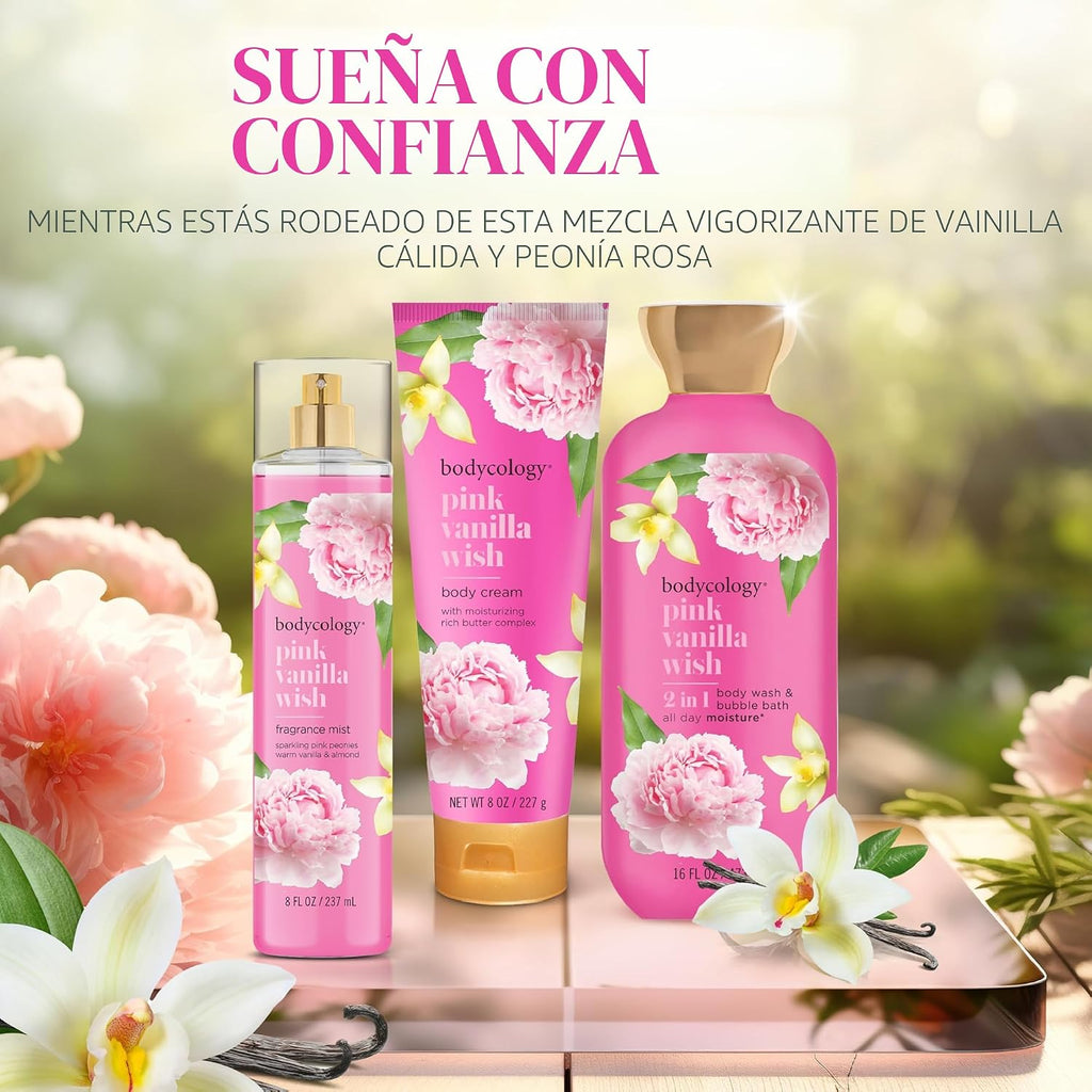 Bodycology Bruma corporal de fragancia de larga duración, Flor de cerezo, 8 fl oz