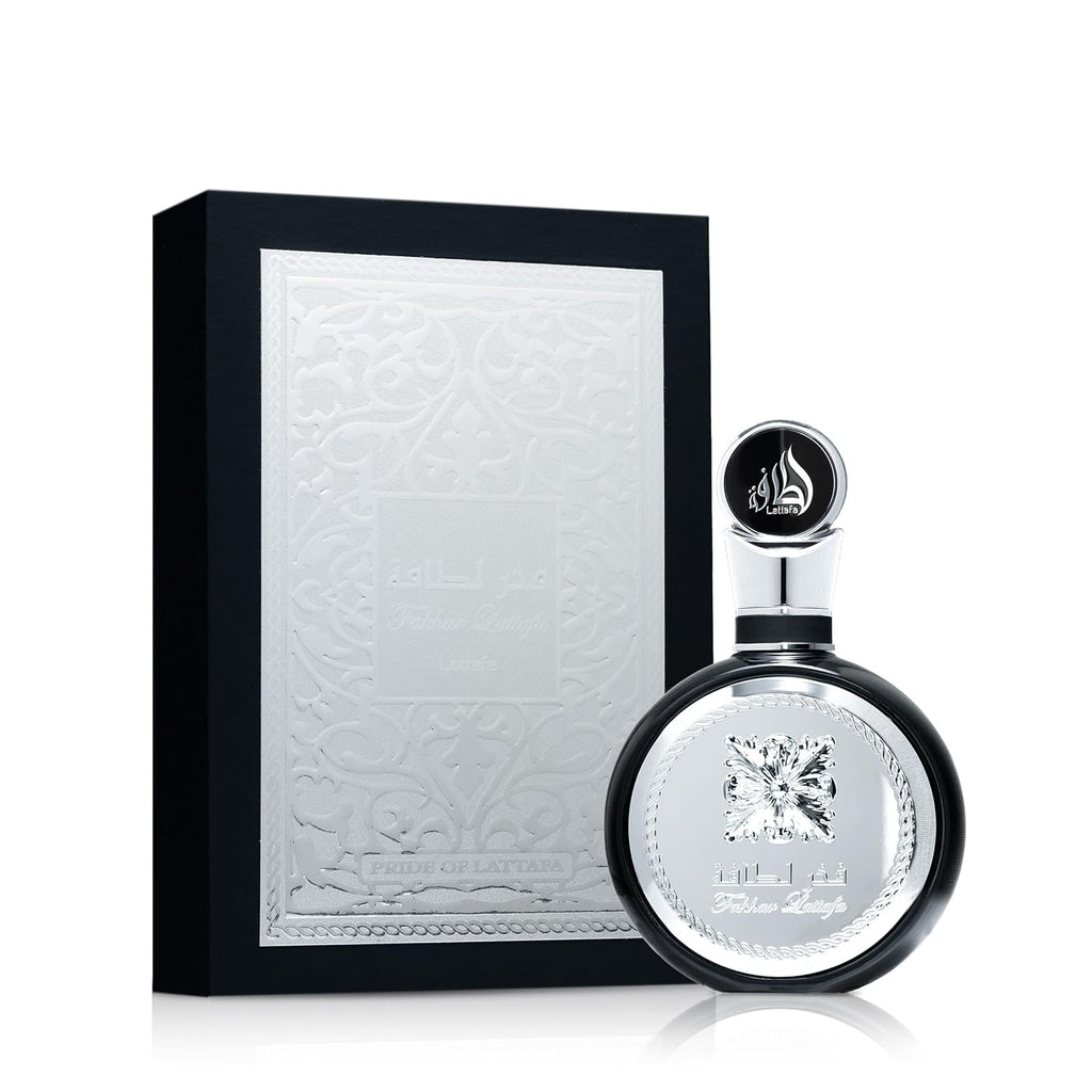 Lattafa Fakhar - Fresco, afrutado, bergamota, madera de ámbar - Eau de Parfum fragancia de larga duración para hombres, 3.40 onzas / 3.4 fl oz