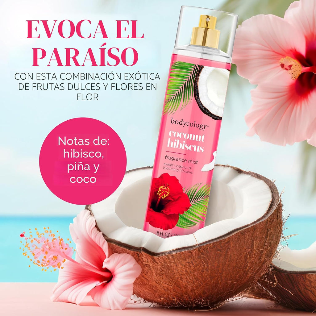 Bodycology Bruma corporal de fragancia de larga duración, Flor de cerezo, 8 fl oz