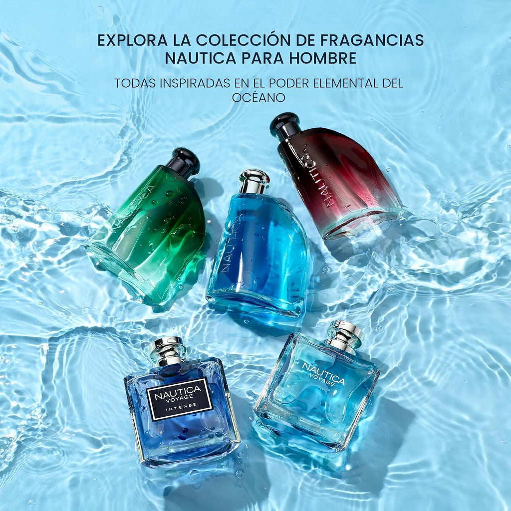 Nautica Voyage Eau de Toilette para hombre, 6.7 fl oz (200 ml) | Paquete de 1, notas de manzana, madera de cedro, loto de agua, almizcle, larga duración, fragancia diaria