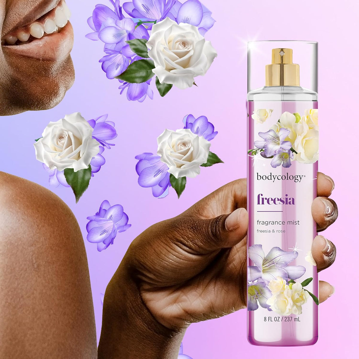 Bodycology Bruma corporal de fragancia de larga duración, Flor de cerezo, 8 fl oz