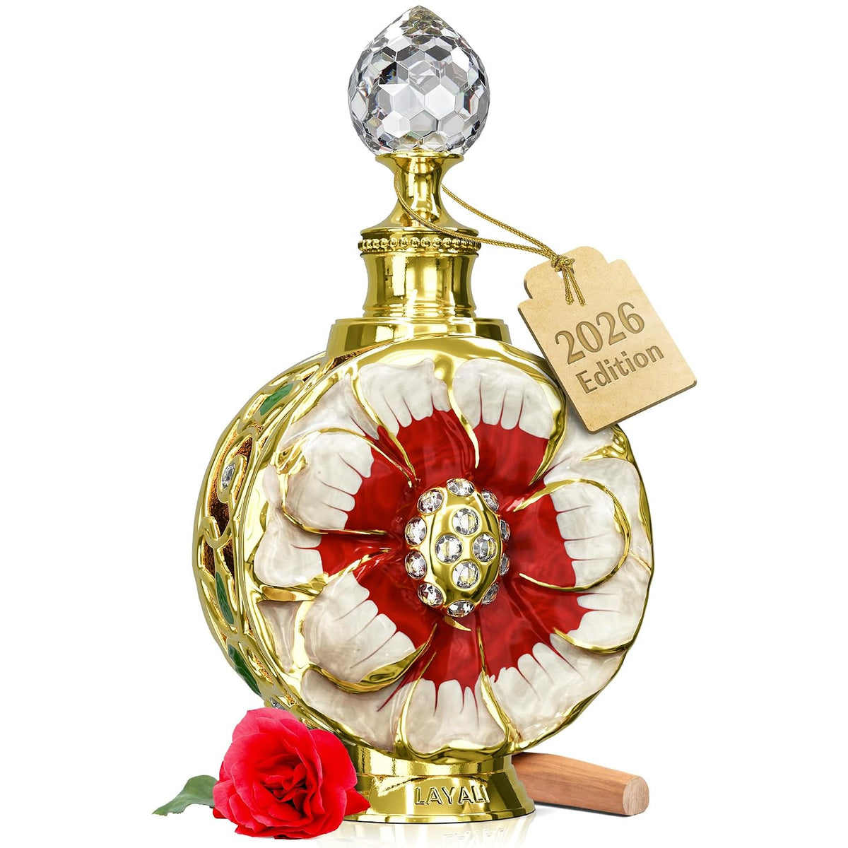 Swiss Arabian Layali Rouge – Productos de lujo de Dubai – Fragancia de aceite de perfume personal de larga duración – Un aroma seductor – 0.5 onzas