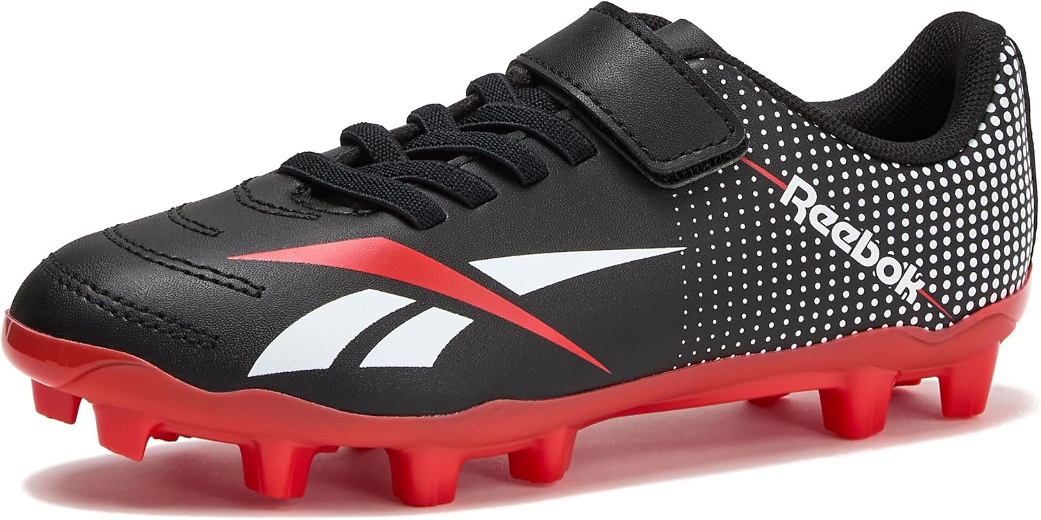 Reebok Strike MG - Botines de fútbol para niños y niñas, zapatos de fútbol con cordones o cierre de , interior o exterior para césped o césped