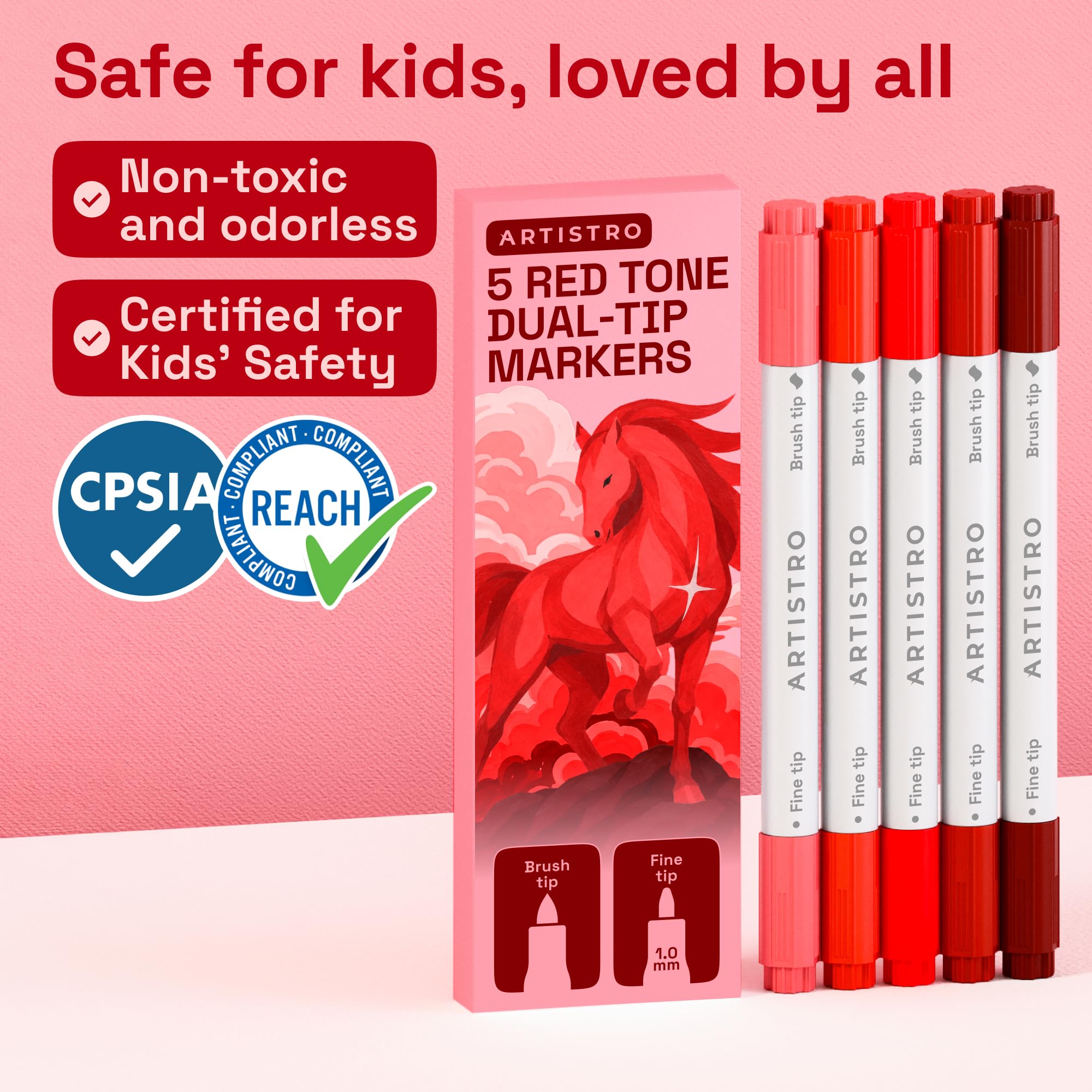 ARTISTRO 36 rotuladores de pintura acrílica de doble punta para dibujo | For Fabric, Rock, Glass, Wood, & Molds, Arts & Crafts Gift for Adults, Teens, & Kids, Classroom Must Haves & School Supplies