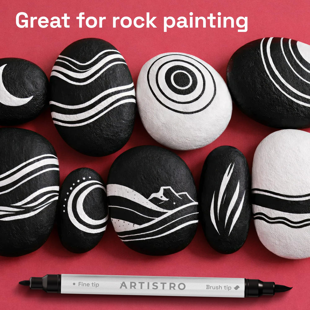 ARTISTRO 36 rotuladores de pintura acrílica de doble punta para dibujo | For Fabric, Rock, Glass, Wood, & Molds, Arts & Crafts Gift for Adults, Teens, & Kids, Classroom Must Haves & School Supplies