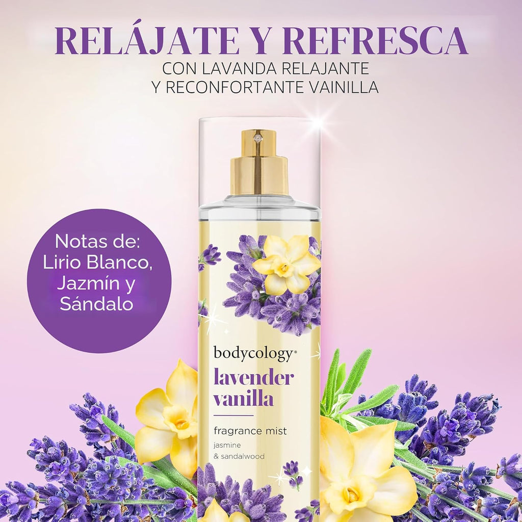 Bodycology Bruma corporal de fragancia de larga duración, Flor de cerezo, 8 fl oz