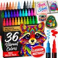 ARTISTRO 36 rotuladores de pintura acrílica de doble punta para dibujo | For Fabric, Rock, Glass, Wood, & Molds, Arts & Crafts Gift for Adults, Teens, & Kids, Classroom Must Haves & School Supplies