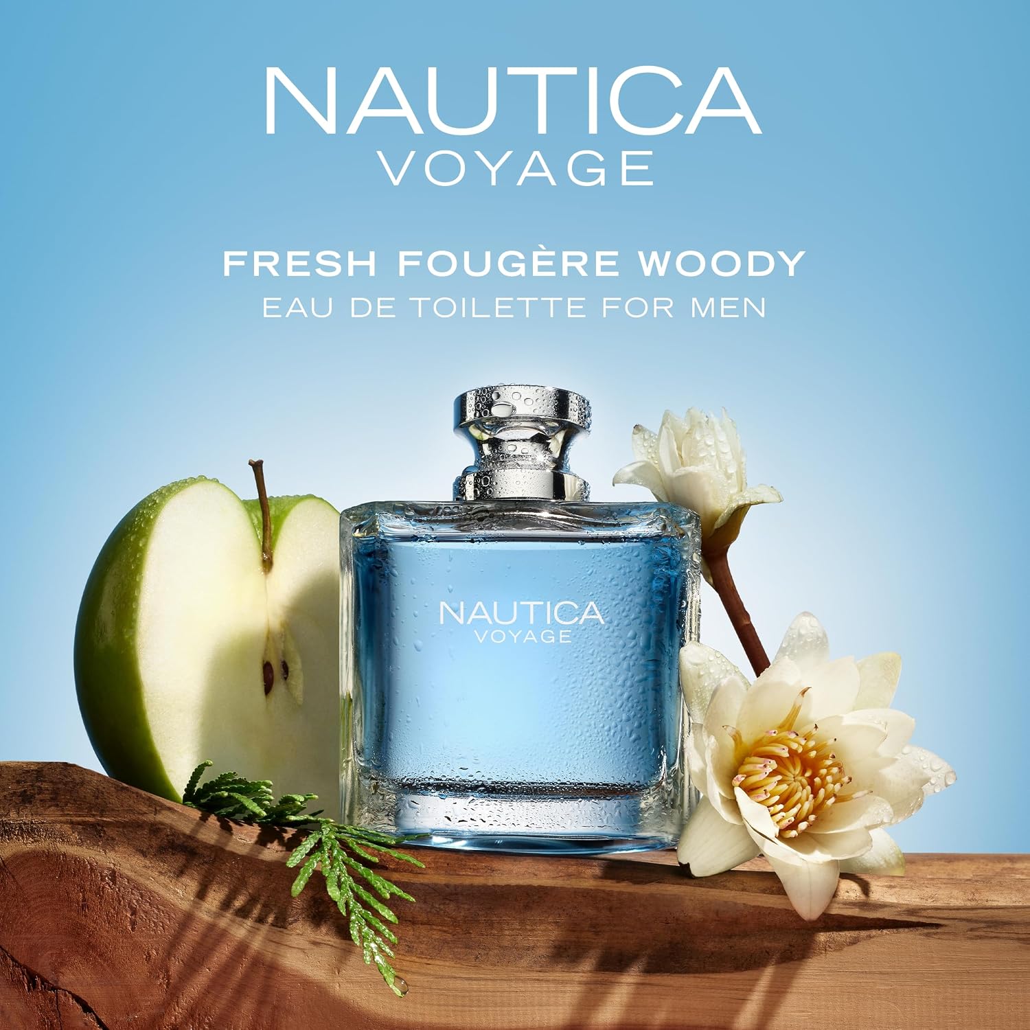 Nautica Voyage Eau de Toilette para hombre, 6.7 fl oz (200 ml) | Paquete de 1, notas de manzana, madera de cedro, loto de agua, almizcle, larga duración, fragancia diaria