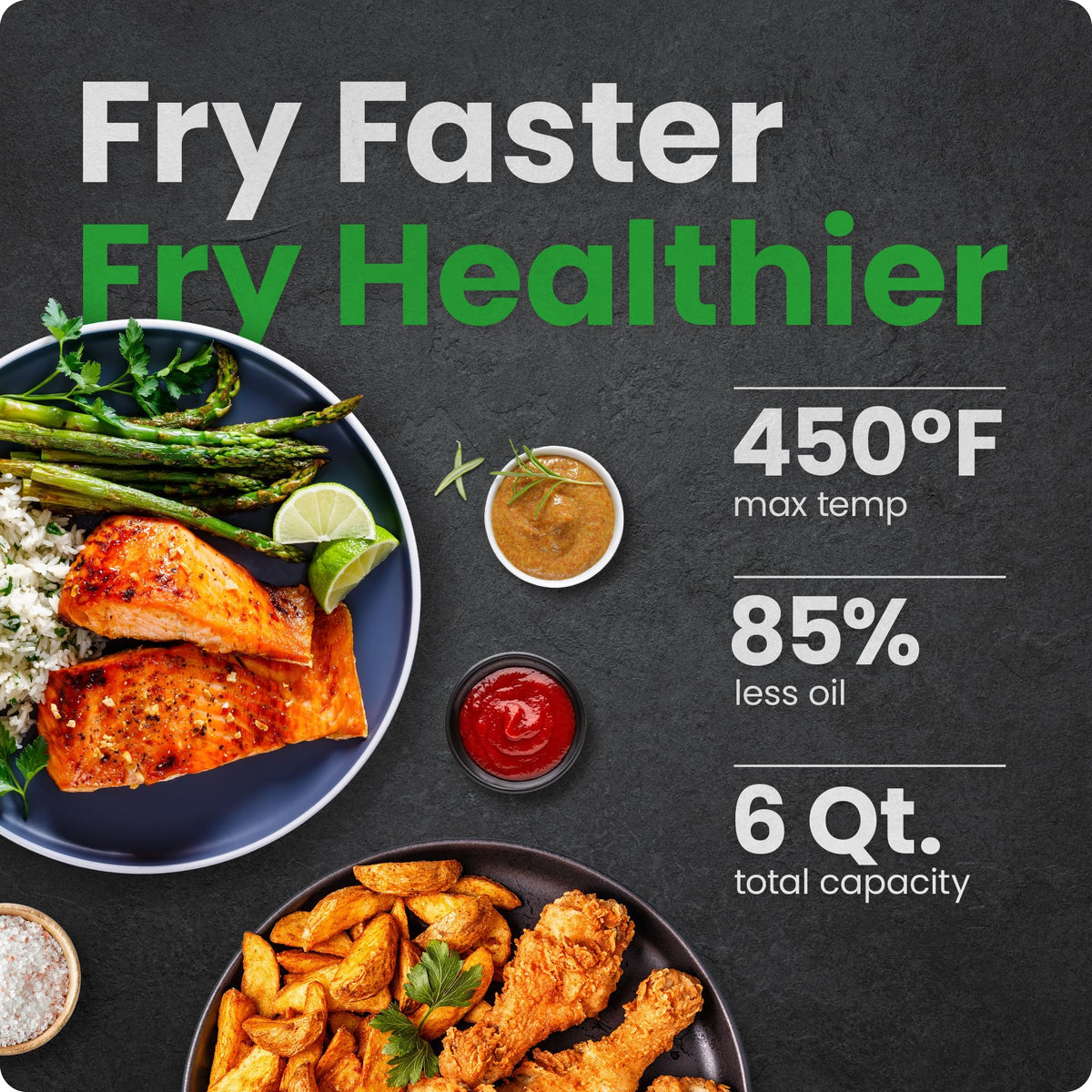 Chefman Air Fryer – 4 QT Compact Airfryer for Quick & Easy Meals, Features Hi-Fry Technology for Extra Crisp, Easy-View Window, Touch Controls with 4 Presets, Nonstick & Dishwasher Safe Basket - Black